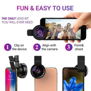 【Dealsforyoudays】Apexel 2-In-1 Phone Macro Lens for Vlogging: 140° Ultra Wide & Macro Clip - Portable HD Kit for Iphone Android Content Creators! Vlogging Camera Smartphone Cellphone