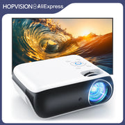 Beamer,Full HD 1080P,Bluetooth,4K-Unterstützung,Tragbar Mini Heimkino-Projektor,Kompatibel Mit Smartphone/Hdmi/Usb/Av