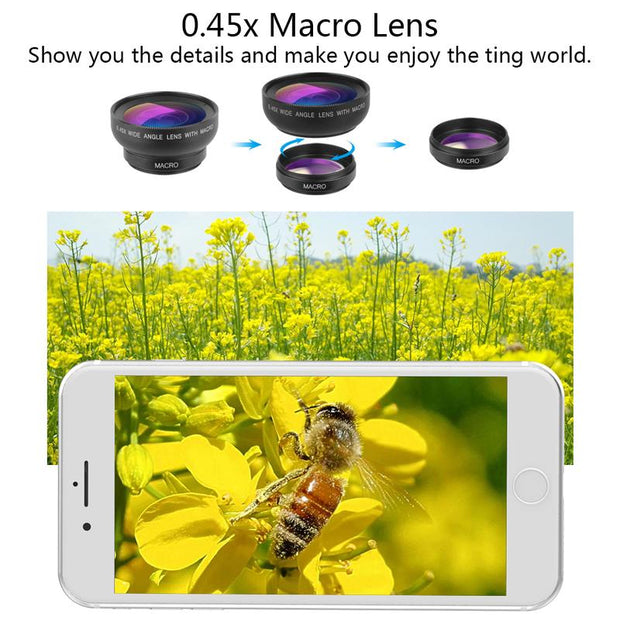 【Dealsforyoudays】Apexel 2-In-1 Phone Macro Lens for Vlogging: 140° Ultra Wide & Macro Clip - Portable HD Kit for Iphone Android Content Creators! Vlogging Camera Smartphone Cellphone