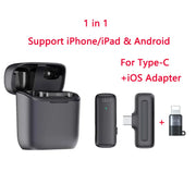 Wireless Lavalier Microphone Charging Case Mic Portable Audio Video Recording for Iphone Android Camera Notebook Live Gaming Mic