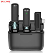 Wireless Lavalier Microphone Charging Case Mic Portable Audio Video Recording for Iphone Android Camera Notebook Live Gaming Mic