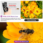 【Dealsforyoudays】Apexel 2-In-1 Phone Macro Lens for Vlogging: 140° Ultra Wide & Macro Clip - Portable HD Kit for Iphone Android Content Creators! Vlogging Camera Smartphone Cellphone