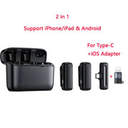 Wireless Lavalier Microphone Charging Case Mic Portable Audio Video Recording for Iphone Android Camera Notebook Live Gaming Mic